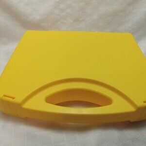 Playmobil yellow carrying case made of durable plastic, big model